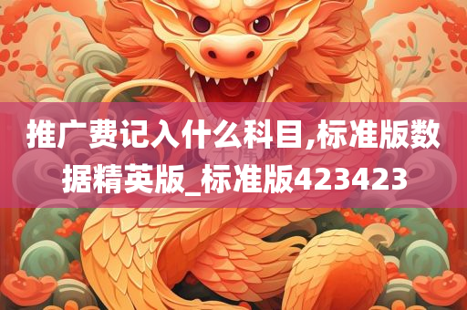 推广费记入什么科目,标准版数据精英版_标准版423423