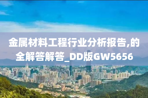 金属材料工程行业分析报告,的全解答解答_DD版GW5656