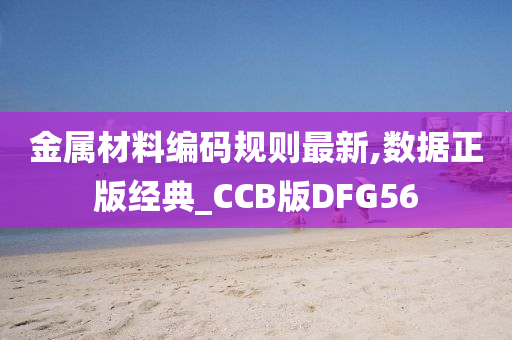 金属材料编码规则最新,数据正版经典_CCB版DFG56