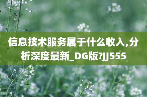 信息技术服务属于什么收入,分析深度最新_DG版?JJ555