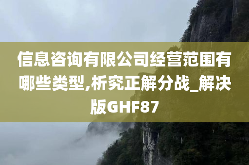 信息咨询有限公司经营范围有哪些类型,析究正解分战_解决版GHF87