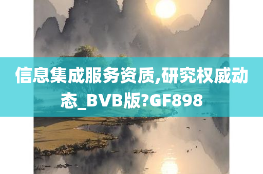 信息集成服务资质,研究权威动态_BVB版?GF898