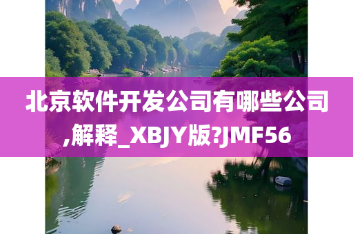 北京软件开发公司有哪些公司,解释_XBJY版?JMF56