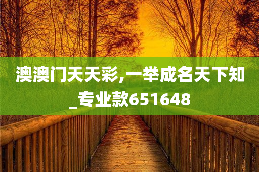 澳澳门天天彩,一举成名天下知_专业款651648