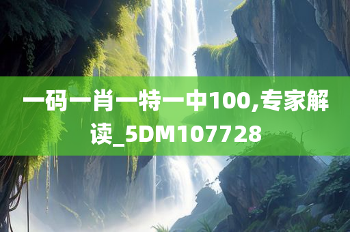 一码一肖一特一中100,专家解读_5DM107728