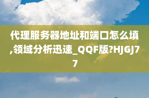 代理服务器地址和端口怎么填,领域分析迅速_QQF版?HJGJ77