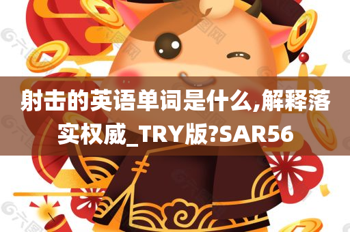 射击的英语单词是什么,解释落实权威_TRY版?SAR56