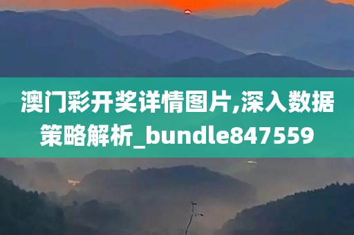 澳门彩开奖详情图片,深入数据策略解析_bundle847559