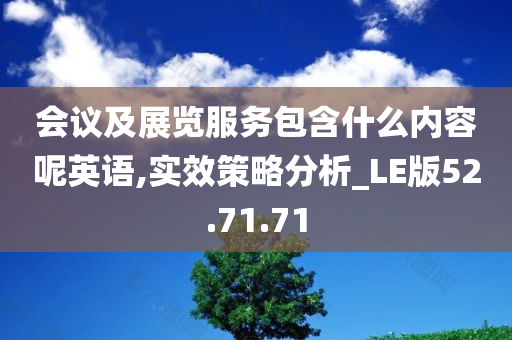 会议及展览服务包含什么内容呢英语,实效策略分析_LE版52.71.71