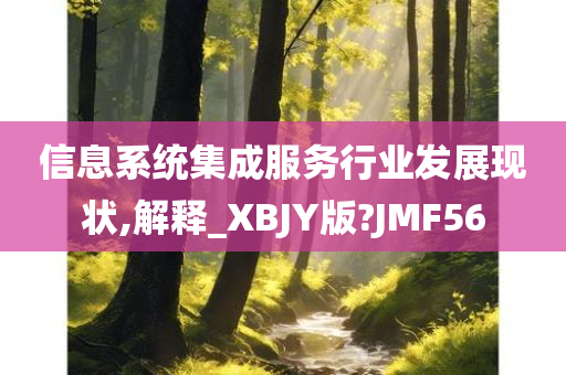 信息系统集成服务行业发展现状,解释_XBJY版?JMF56