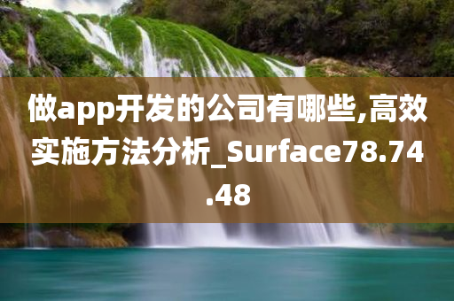 做app开发的公司有哪些,高效实施方法分析_Surface78.74.48