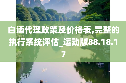 白酒代理政策及价格表,完整的执行系统评估_运动版88.18.17