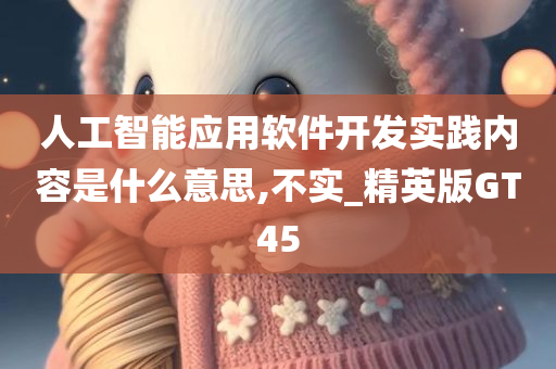 人工智能应用软件开发实践内容是什么意思,不实_精英版GT45