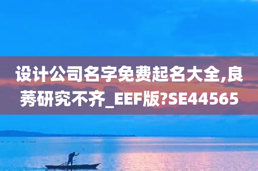 设计公司名字免费起名大全,良莠研究不齐_EEF版?SE44565