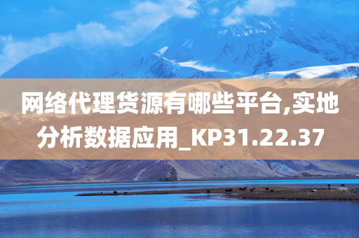 网络代理货源有哪些平台,实地分析数据应用_KP31.22.37