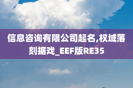 信息咨询有限公司起名,权域落刻据戏_EEF版RE35