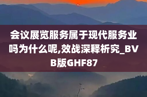 会议展览服务属于现代服务业吗为什么呢,效战深释析究_BVB版GHF87