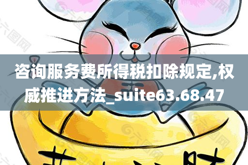 咨询服务费所得税扣除规定,权威推进方法_suite63.68.47