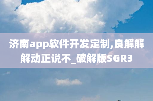 济南app软件开发定制,良解解解动正说不_破解版SGR3