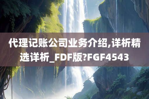 代理记账公司业务介绍,详析精选详析_FDF版?FGF4543