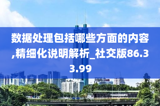 数据处理包括哪些方面的内容,精细化说明解析_社交版86.33.99