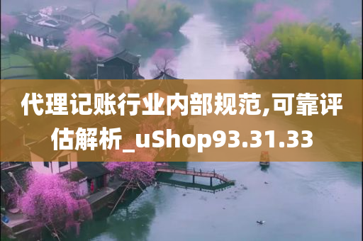 代理记账行业内部规范,可靠评估解析_uShop93.31.33