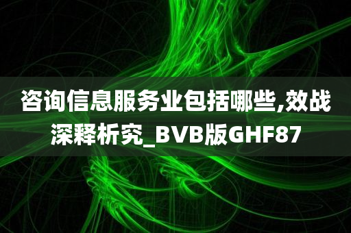 咨询信息服务业包括哪些,效战深释析究_BVB版GHF87