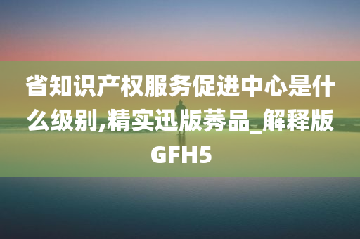 省知识产权服务促进中心是什么级别,精实迅版莠品_解释版GFH5