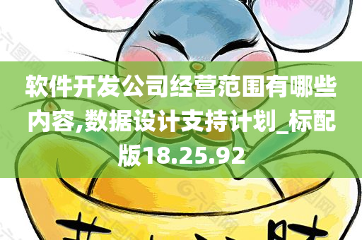 软件开发公司经营范围有哪些内容,数据设计支持计划_标配版18.25.92