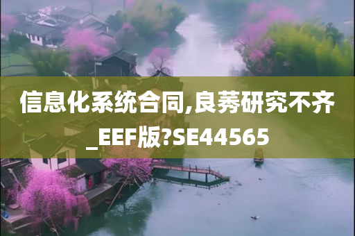 信息化系统合同,良莠研究不齐_EEF版?SE44565