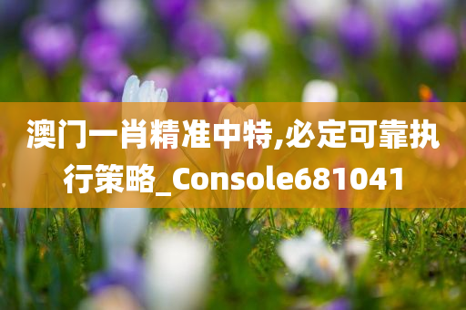 澳门一肖精准中特,必定可靠执行策略_Console681041