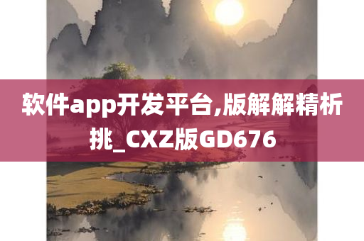 软件app开发平台,版解解精析挑_CXZ版GD676