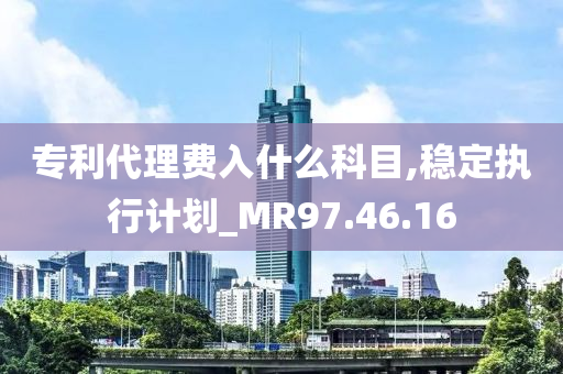 专利代理费入什么科目,稳定执行计划_MR97.46.16