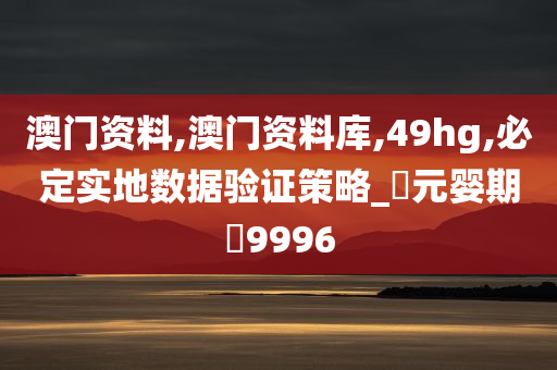 澳门资料,澳门资料库,49hg,必定实地数据验证策略_‌元婴期‌9996