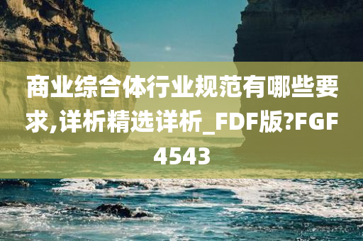 商业综合体行业规范有哪些要求,详析精选详析_FDF版?FGF4543