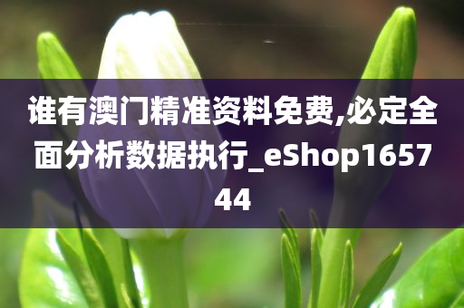 谁有澳门精准资料免费,必定全面分析数据执行_eShop165744