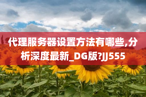 代理服务器设置方法有哪些,分析深度最新_DG版?JJ555