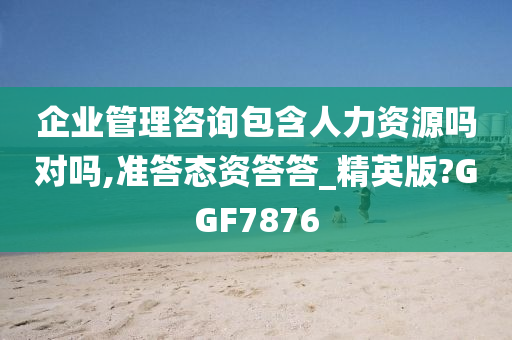 企业管理咨询包含人力资源吗对吗,准答态资答答_精英版?GGF7876