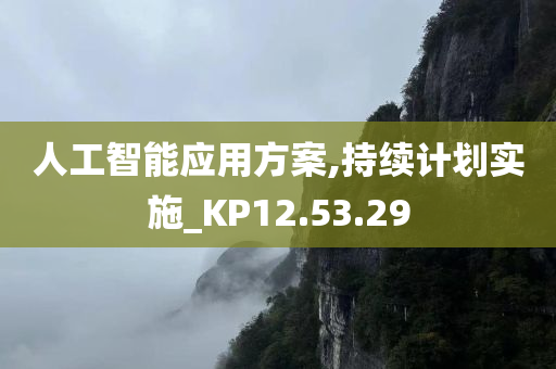 人工智能应用方案,持续计划实施_KP12.53.29