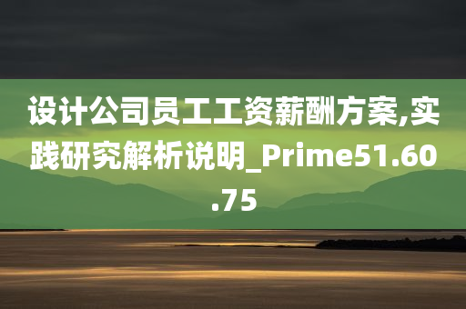 设计公司员工工资薪酬方案,实践研究解析说明_Prime51.60.75