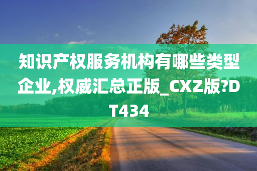 知识产权服务机构有哪些类型企业,权威汇总正版_CXZ版?DT434