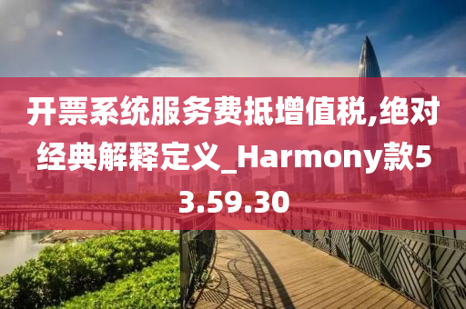 开票系统服务费抵增值税,绝对经典解释定义_Harmony款53.59.30