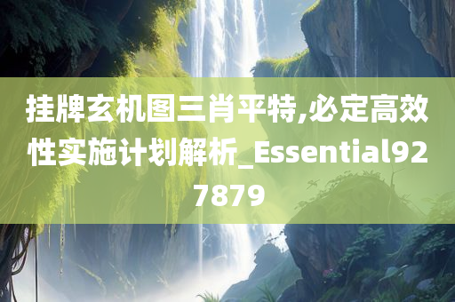 挂牌玄机图三肖平特,必定高效性实施计划解析_Essential927879