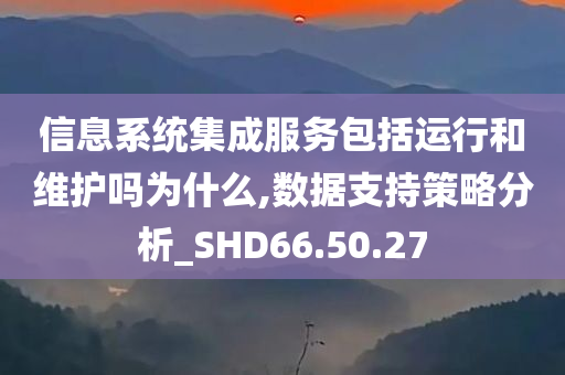 信息系统集成服务包括运行和维护吗为什么,数据支持策略分析_SHD66.50.27