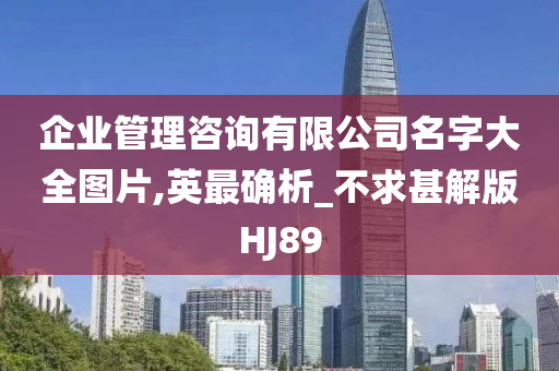 企业管理咨询有限公司名字大全图片,英最确析_不求甚解版HJ89