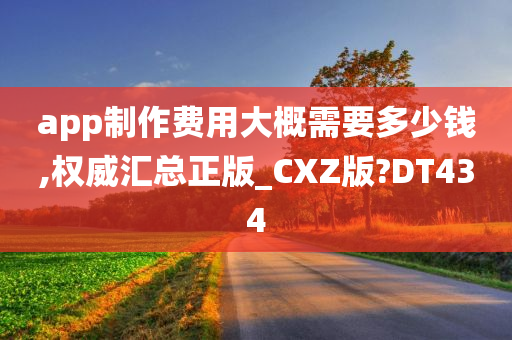 app制作费用大概需要多少钱,权威汇总正版_CXZ版?DT434