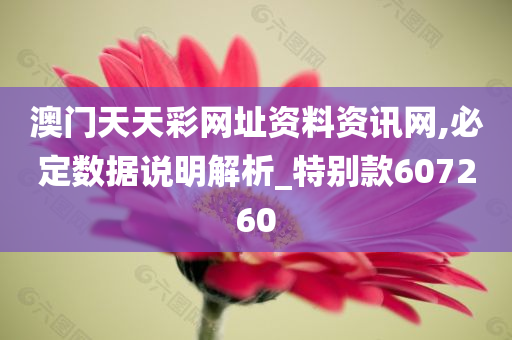 澳门天天彩网址资料资讯网,必定数据说明解析_特别款607260