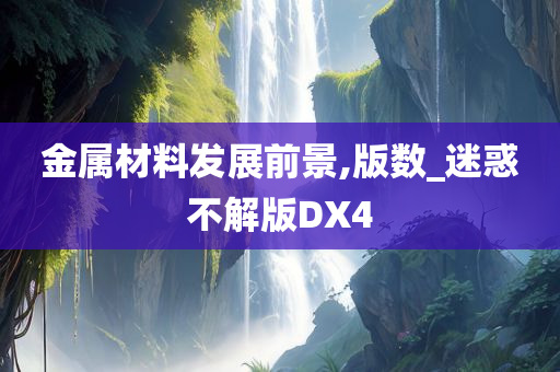 金属材料发展前景,版数_迷惑不解版DX4