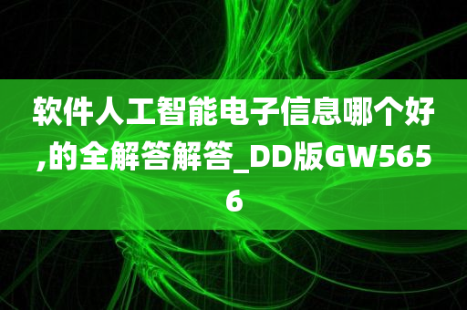 软件人工智能电子信息哪个好,的全解答解答_DD版GW5656