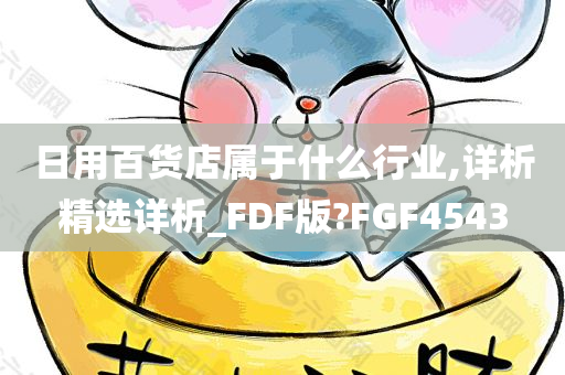 日用百货店属于什么行业,详析精选详析_FDF版?FGF4543